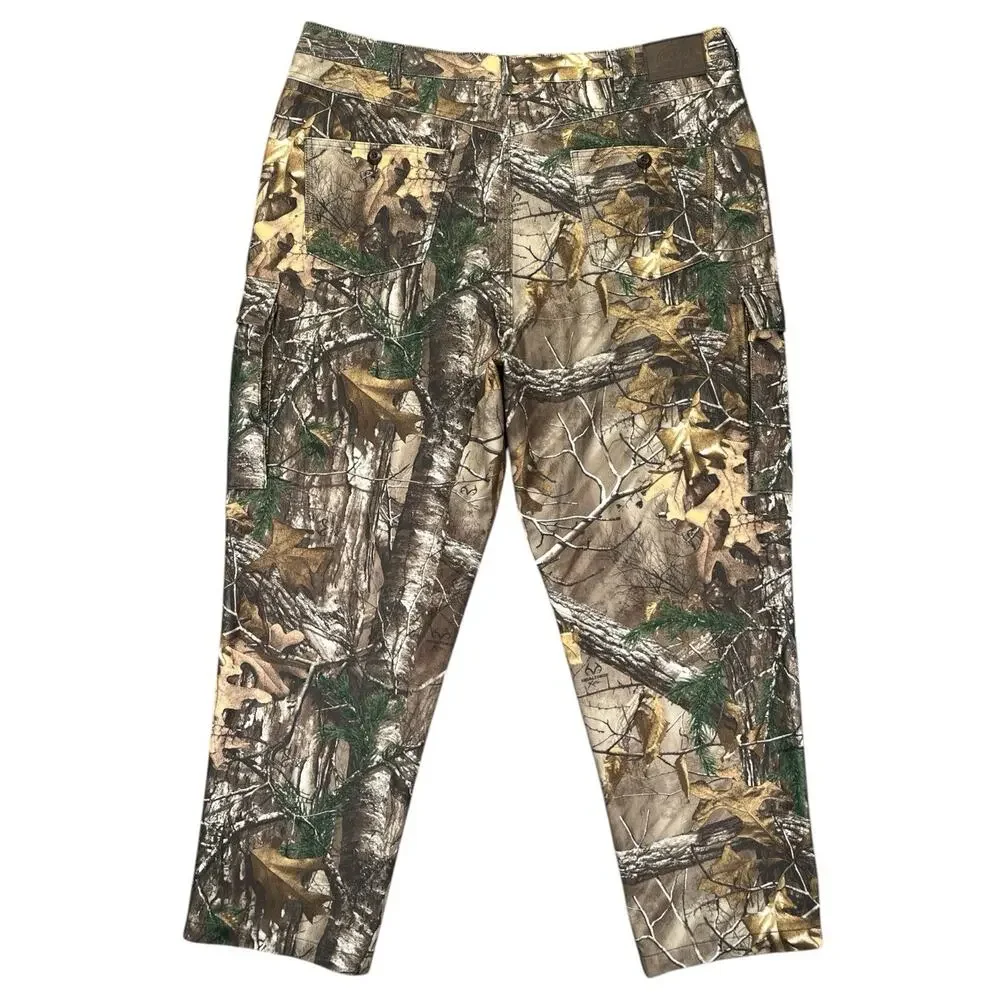 Cabela’s Mens Size 44 Pants Heavy Duty Hunting Cargo Woodland Camo Seclusion3D